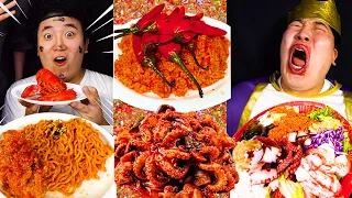 Spicy Food Challenge | Fried Chicken Fire Noodles Asmr Mukbang
