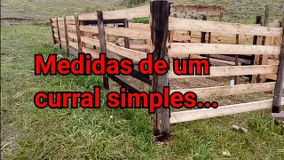 Curral simples de EUCALIPTO... Medidas do curral