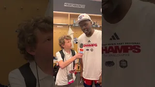 Johnell Davis interviewed post game by Sports Illustrated Kids Kid Reporter Cillian Johnson