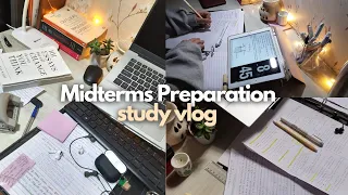 STUDY VLOG | Productive days in my life as a college student | Preparing for Midterms☕