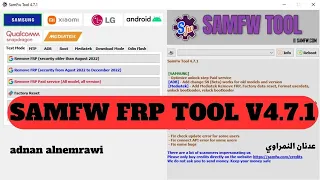 Explanation and download of the latest version of Samfw frp tool last version v4.7.1