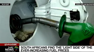 South Africans find 'light side' of ever-increasing fuel prices