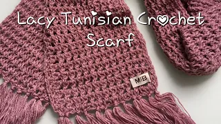 Lacy Tunisian Crochet Scarf