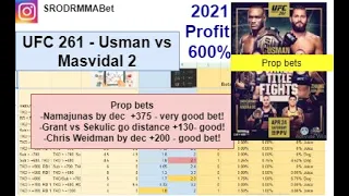 UFC 261 Usman vs Masvidal - prop bets, picks, bets, odds, predictions, breakdowns