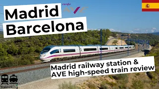 Madrid - Barcelona on a AVE high speed train, the most populair bullet train route in Spain by RENFE