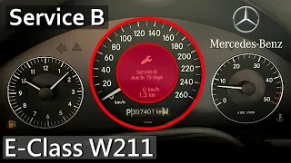 Mercedes E-Class W211 | HOW TO RESET Service B