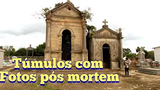 CEMITÉRIO COM FOTOS PÓS MORTEM!!(PESSOAS JA MORTAS NA FOTO DO TUMULO)