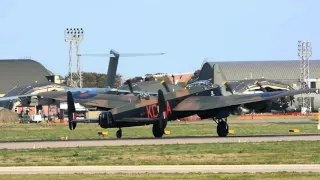 Lancaster bomber (Thumper) first take off.