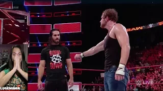 WWE Raw 8/7/17 Dean Ambrose and Seth Rollins