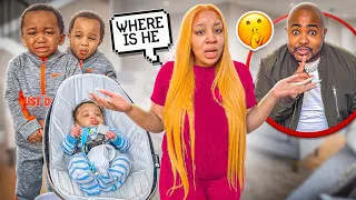 LEAVING THE BABY & TWINS HOME ALONE PRANK ON WIFE!