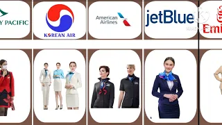 Air Hostess uniforms from different major Airlines