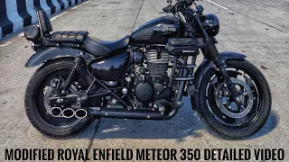 Detailed Video Modified RE Meteor 350 Fireball with Custom Parts and Accessories