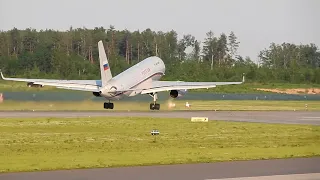 Вылет Сергея Лаврова из Минска 19.06.2020. Tupolev Tu-204-300. RA-64057