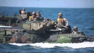 Marine Amphibious Assault Vehicles (AAV-7A1) in action (PART 1 of 3)