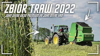 🇵🇱 Zbiór sianokiszonki 2022✓John Deere 6830 premium ✓Ursus c-360 ✓Mathbroteleram ✓John Deere 590