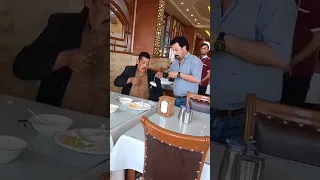 restaurant prank waiter pretends to spill drinks and food on people 🤣🤯 FUNNY REACTIONS  #viralprank