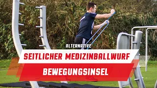 Feuer im Herzen Challenge - Bewegungsinsel - Disziplin #5 (Alternative) - Seitlicher Medizinballwurf