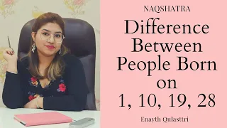 Difference Between People Born On 1,10,19,28 - Inayat Gaba Kulasttri | NAQSHATRA