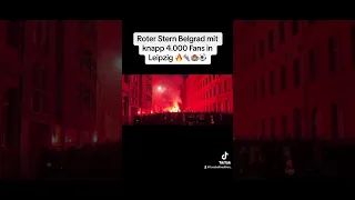Roter Stern Belgrad gestern mit knapp 4.000 Fans in Leipzig beim Championsleague Spiel 🔥⚽️🏟️👟