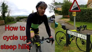 How to cycle up a STEEP hill. 5 tips! Ft Bushcombe Lane