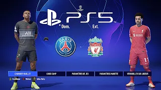 FIFA 22 PS5 PSG - LIVERPOOL | MOD Ultimate Difficulty Career Mode UCL Final HDR Next Gen