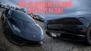 Let's do a photoshoot with a Lambo! (4K POV photoshoot) CPL filter talk.