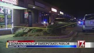 2 men rob North Raleigh sweepstakes parlor at gunpoint