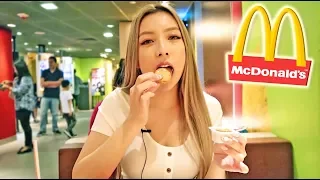 First time eating McDonald's in Hong Kong