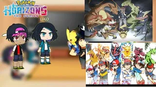 Pokemon horizons react to Ash Ketchum part 1/2