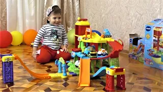 Гараж Vtech ! Трофимка и папа покажут как собрать и играть с автопарковкой и машинками Vtech! #Vtech