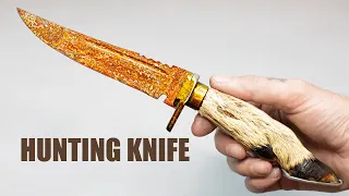 Restoring Deer Foot Hunting Knife. Knife restoration