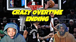 NETS VS SPURS HIGHLIGHTS CRAZY OVERTIME ENDING | D O REACTION #nba