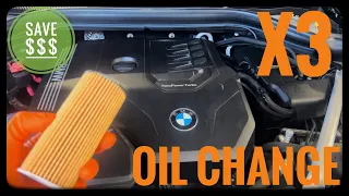 BMW 2017+ X3 Engine oil change B46 Engine G01 series