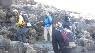 Climbing the Great Barranco Wall on Kilimanjaro