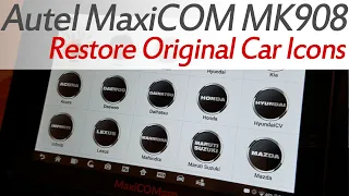 Autel MaxiCOM MK908 Restore Original Car Icons, Replace Black Icons, Logos