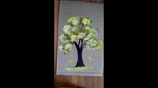 Acrylic painting technique on cardboard