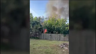 'Conditions are ripe with no rain': Crews battling backyard fire in Sanford