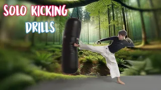 Heavy Bag Kicking Drills For Kumite | Full Contact Karate