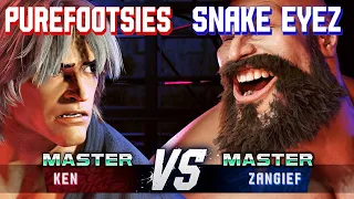 SF6 ▰ PUREFOOTSIES (Ken) vs SNAKE EYEZ (Zangief) ▰ Ranked Matches ▰ High Level Gameplay