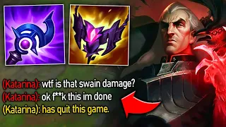 I BEAT KATARINA SO BAD SHE RAGE QUITS THE GAME (SWAIN IS BROKEN?)