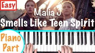 How to play SMELLS LIKE TEEN SPIRIT - Malia J (Black Widow) EASY Piano Chords Tutorial