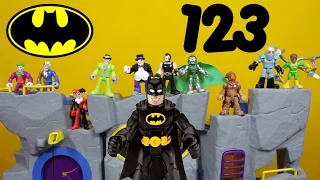 Learn To Count with Batman vs 10 Mean Villains - joker riddler penguin freeze bane imaginext toys
