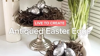 DIY Antiqued Silver Easter Eggs