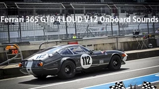 Ferrari 365 GTB 4 Daytona race car Onboard Sound. Overtaking and Lovely V12 sounds