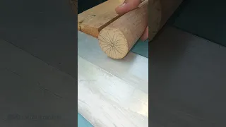 Brilliant Woodworking Tip! How to securely connect a round wooden sticks? #shorts