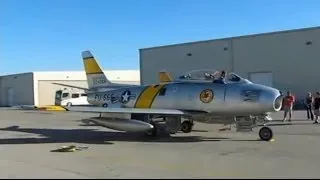 North American F-86 Sabre FLIGHT DEMO- America's Most Beautiful Jet Fighter !