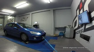 Peugeot 407 2.0 HDI 136cv AUTO Reprogrammation Moteur @ 161cv Digiservices Paris 77 Dyno