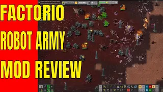 EPIC BITER ANNIHILATION | Robot army Factorio mod review