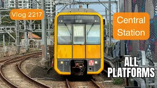 Sydney Trains Vlog 2217: Sydney Central Station ALL Platforms