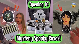 [ASMR] OPENING 10 *SPOOKY* MYSTERY BOXES!!😰👻⚰️⁉️ (50+ SURPRISES!!😱) Full Comp | Rhia Official♡